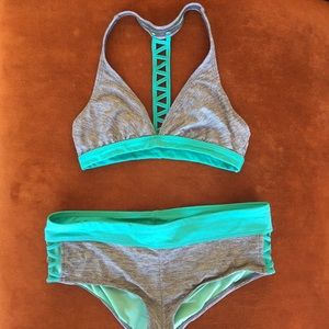 Athlete swim too & bottom. Top m bottom large